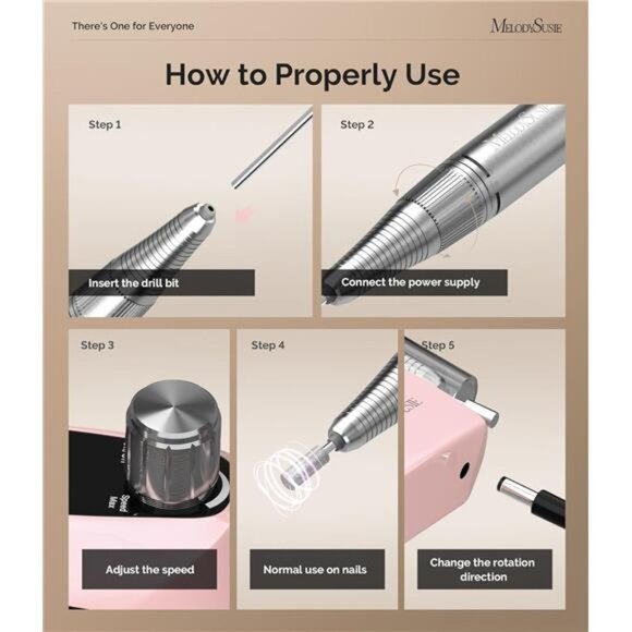 Professional Nail Drill 30000RPM,SC320D Rechargeable Electric Nail Drill Machine - Picture 4 of 7